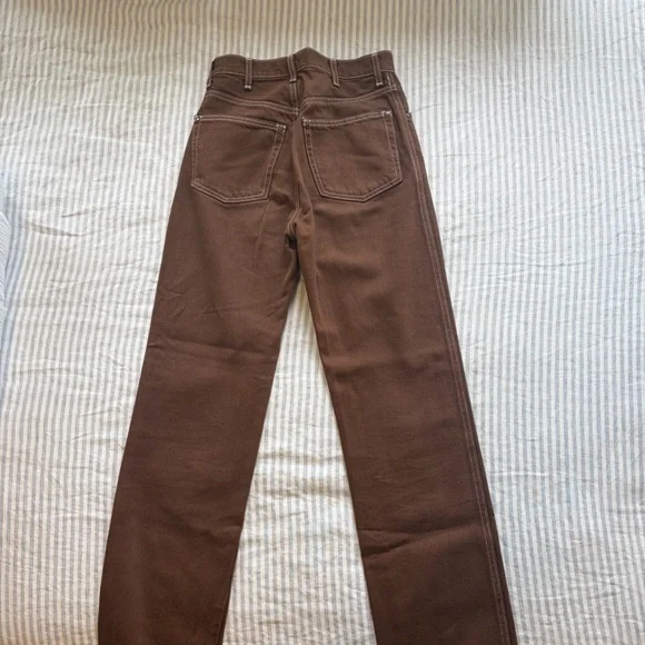 Reformation Cowboy High Rise Straight Jean Chocolate - Picture 3 of 6